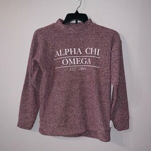 Alpha Chi Omega purple woolly thread sweater Small